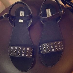 Cute black at sandals
